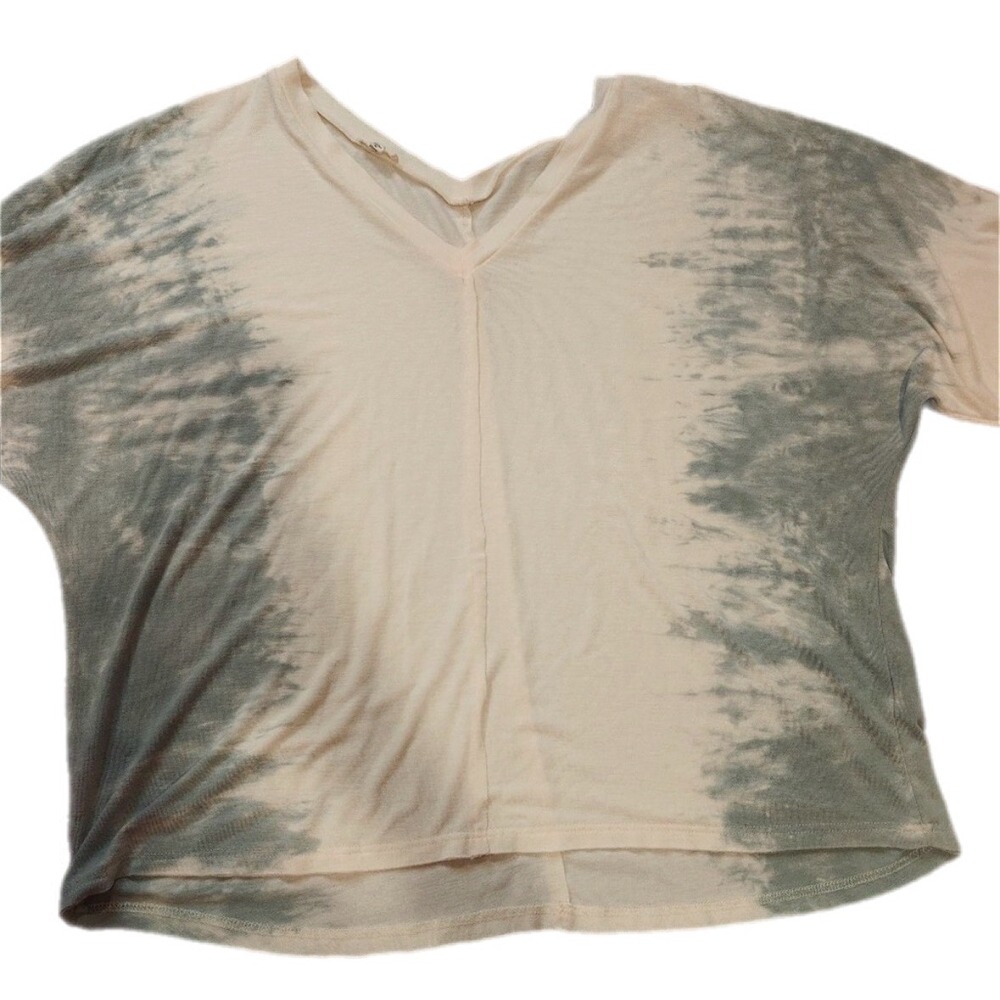 POL Sage Green Tie-Dye V-Neck Oversized - Picture 4 of 7